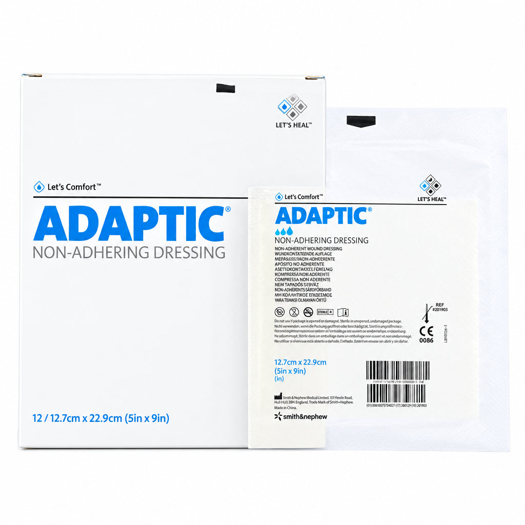 Box of Adaptic non-adhering dressing with branding and product details. - okotoks hc pharmacy