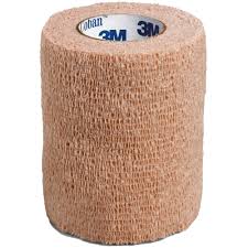 Roll of 3M cohesive bandage on a beige background - okotoks hc pharmacy