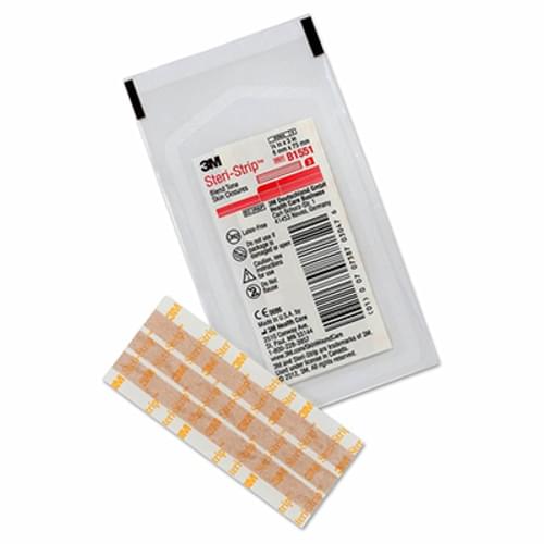 Strip of adhesive bandages with packaging labeled '3M Steri-Strip' on a white background. - okotoks hc pharmacy