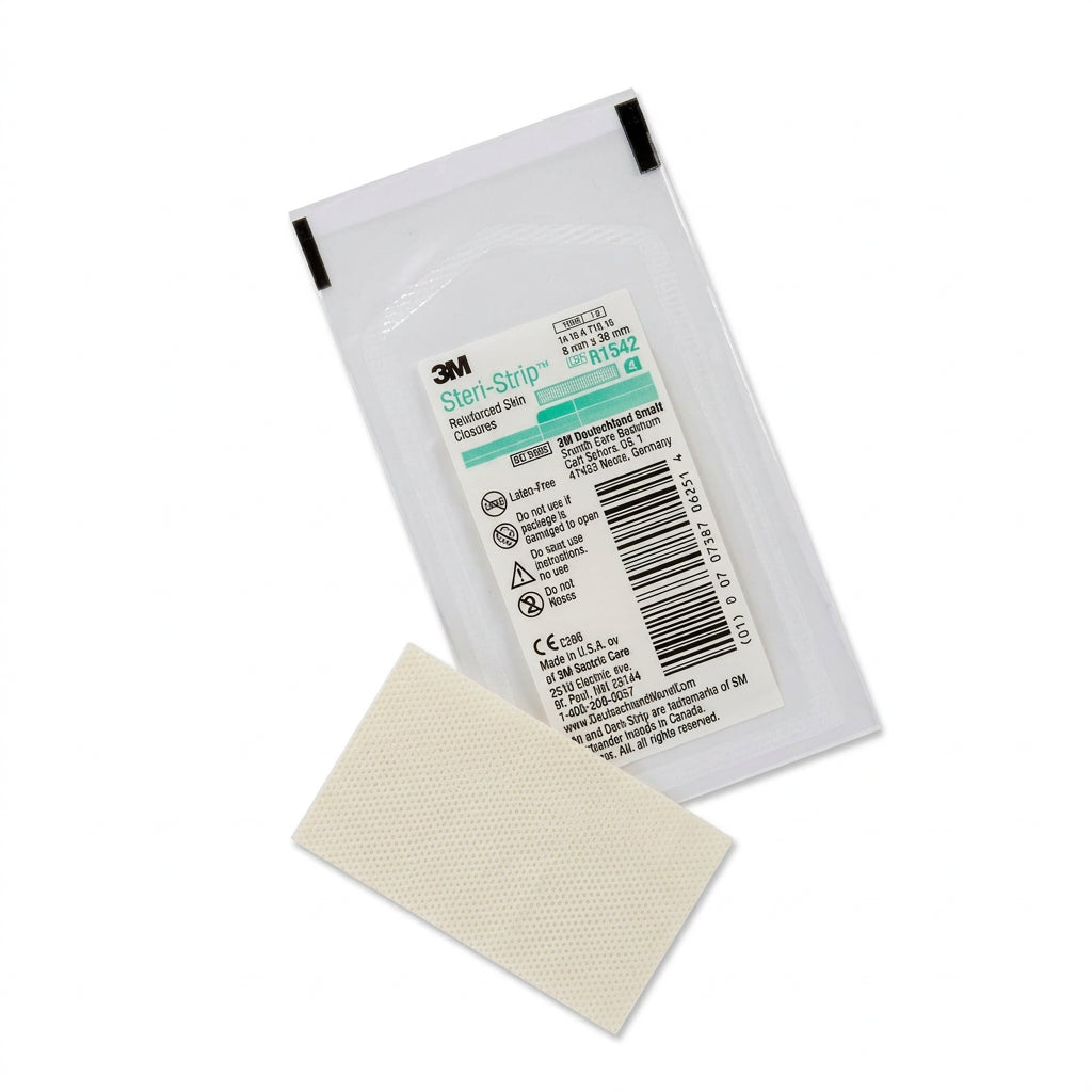 Steri-Strip adhesive strip with packaging on a white background - okotoks hc pharmacy