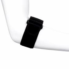Black strap attached to a white arm on a white background - okotoks hc pharmacy