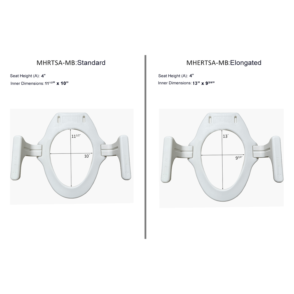 MOBB Raised Toilet Seat with Armrest 4" - #shop_name