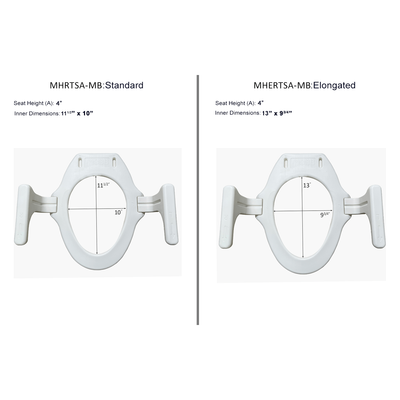 MOBB Raised Toilet Seat with Armrest 4" - #shop_name