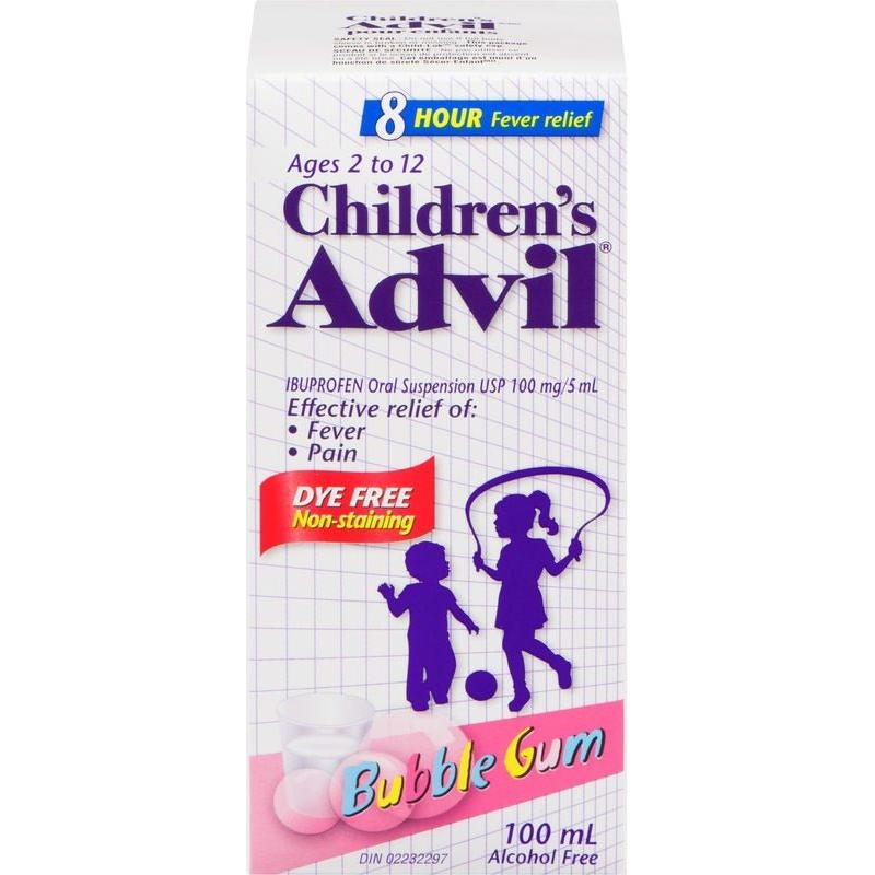 CHILREN'S ADVIL BUBBLE GUM DYE/FREE 100ML - #shop_name