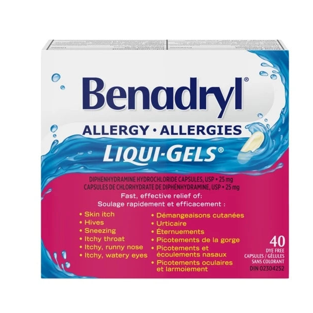Benadryl Allergy Liqui-Gels Capsules - okotoks hc pharmacy