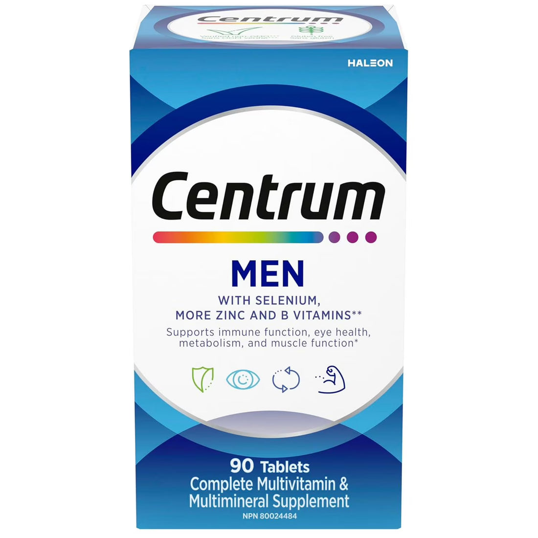 Centrum Men's multivitamin supplement box on a white background - okotoks hc pharmacy