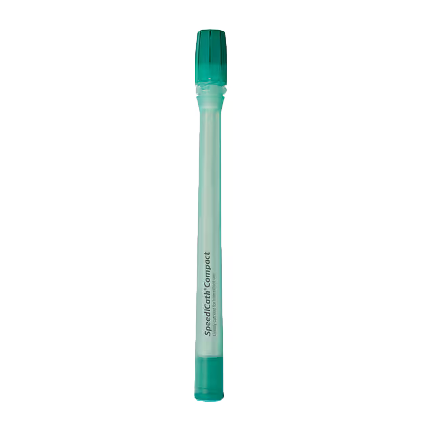 A SpeediCraft Compact oral irrigator replacement tip, featuring a translucent mint green body with a darker green cap and base, shown vertically on a plain white background. - okotoks hc pharmacy