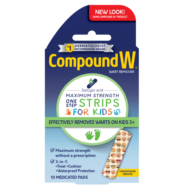 Compound W wart remover packaging for kids on a white background - okotoks hc pharmacy