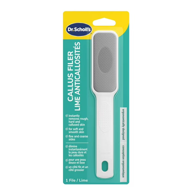 Dr. Scholl's callus filer with packaging on a white background - okotoks hc pharmacy