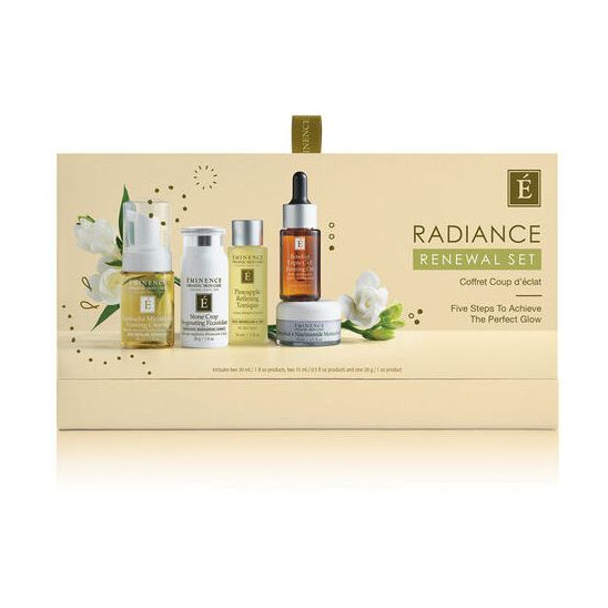 Radiance Renewal Set with skincare products on a beige background - okotoks hc pharmacy