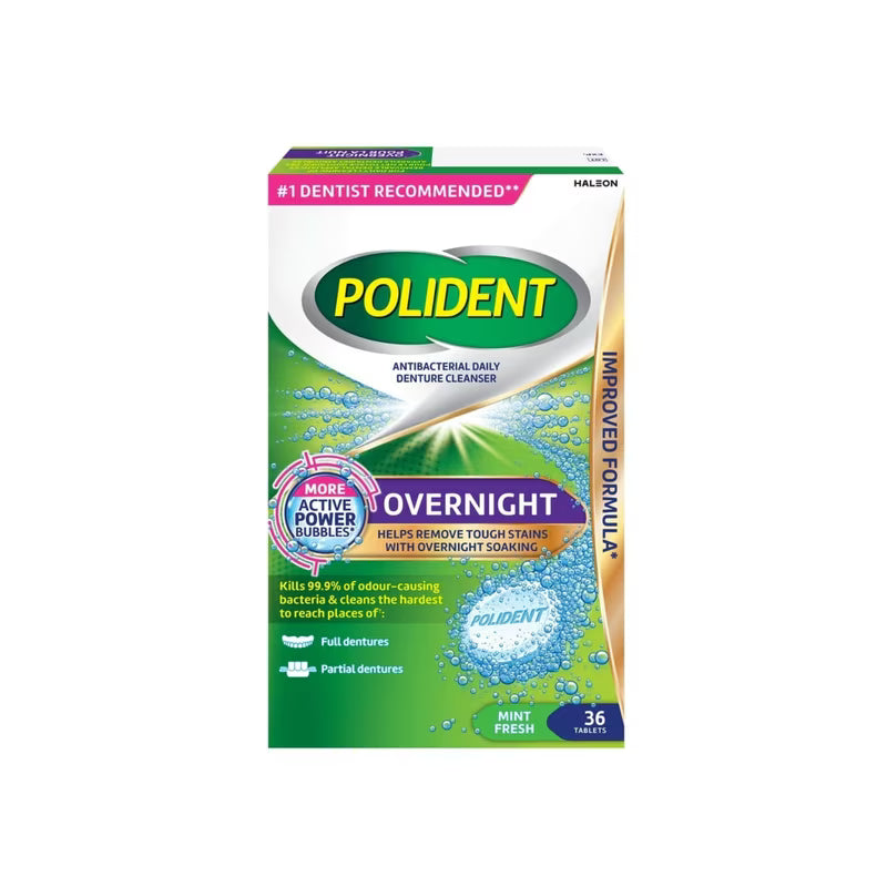 Polident Overnight Mint Fresh Daily Denture Cleanser Tablets - okotoks hc pharmacy