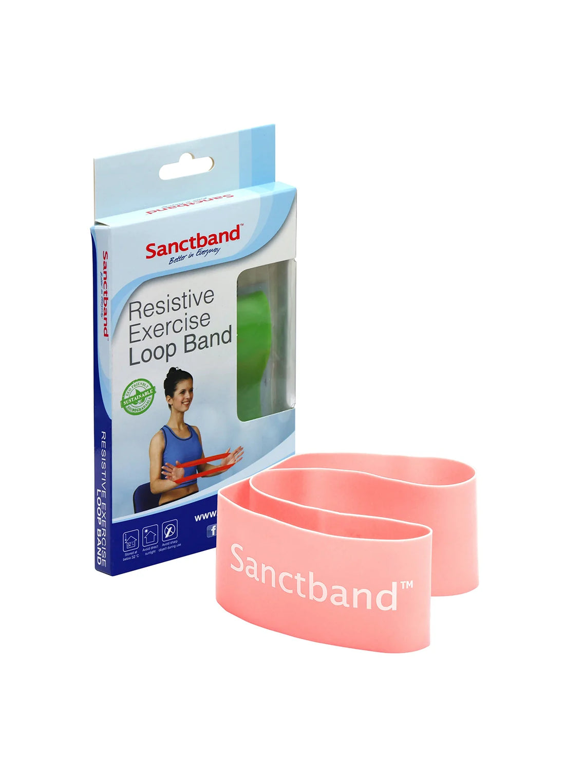 Sanctband Resistance Exercise Mini Loop Band peach - okotoks hc pharmacy