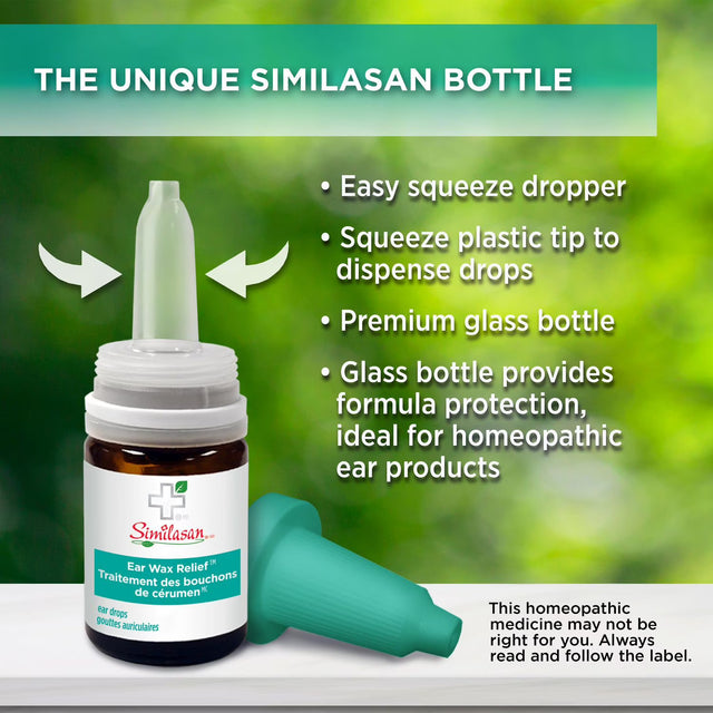 Similasan bottle with features highlighted on a green blurred background - okotoks hc pharmacy