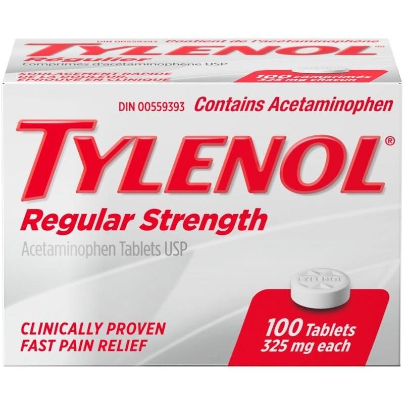 Tylenol Regular Tablets 325MG 100 Count - #shop_name