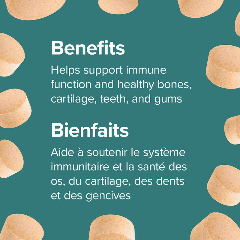 Text about benefits of a product on a green background with beige circular elements. - okotoks hc pharmacy