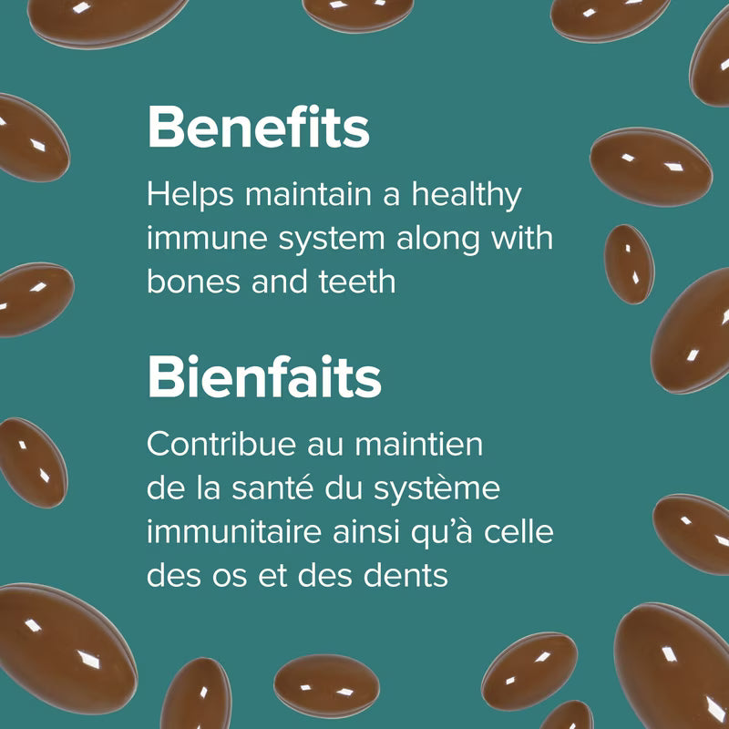 Text about benefits of a product on a teal background with brown oval shapes. - okotoks hc pharmacy
