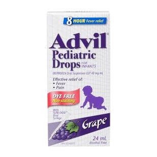 Box of Advil Pediatric Drops for infants with grape flavor, 24 mL - Okotoks HC Pharmacy