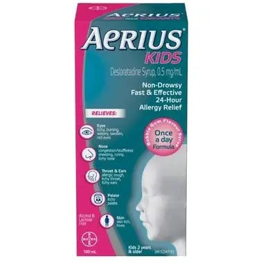 Aerius Kids Syrup Bubblegum 100ML - #shop_name