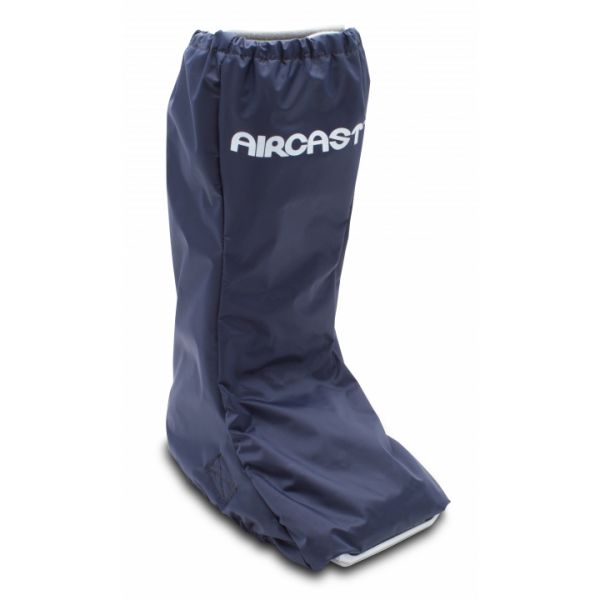 Navy blue boot cover with 'Aircast' branding on a white background - okotoks hc pharmacy