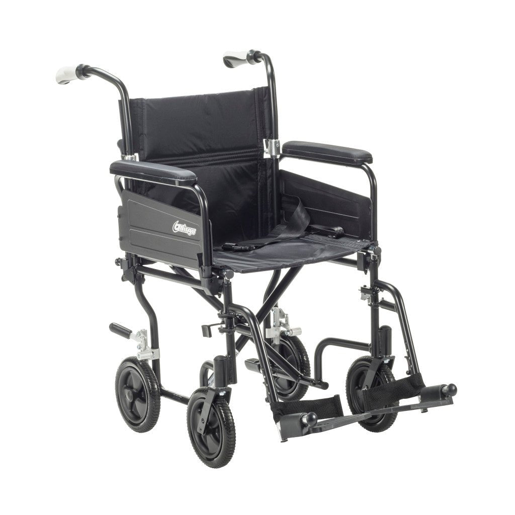 Black manual wheelchair on a white background - okotoks hc pharmacy