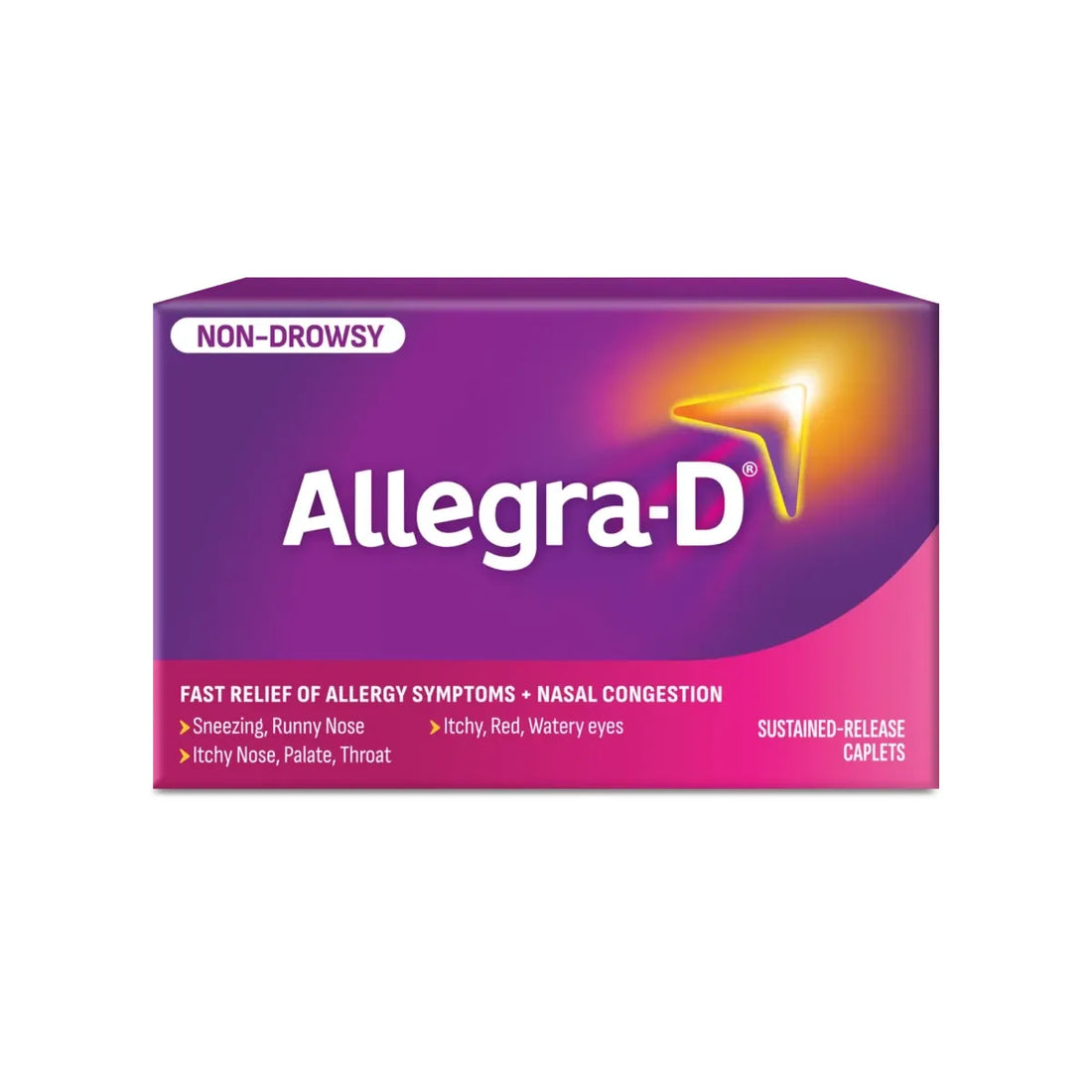 Allegra-D Allergy Symptoms + Nasal Congestion Relief - 30 Caplets - okotoks hc pharmacy