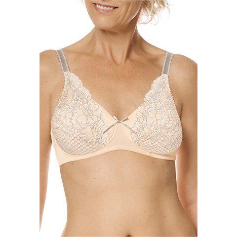 Amoena Alina Padded Wire-Free Bra - 36D 44850 Light Rose/Grey - okotoks hc pharmacy