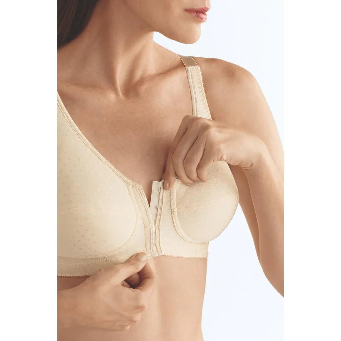 Amoena Greta Soft Cup Front Closure Bra 2124 - Pearl Beige - okotoks hc pharmacy