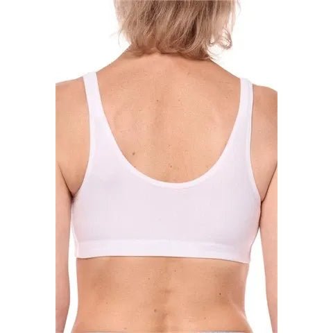 Amoena Hannah Wire-Free Front Closure Bra 2160 - White - okotoks hc pharmacy