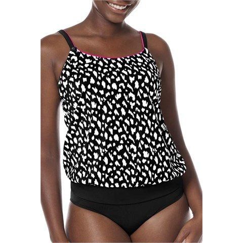 Amoena Mastectomy Swimwear Manila Blouson Swim Top - Black 12C - Okotoks HC Pharmacy