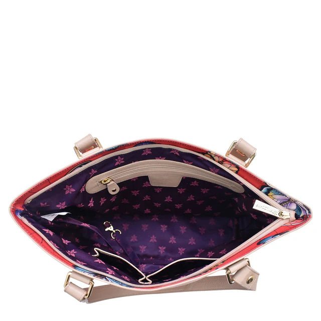 Anuschka handbag top city tote red butterfly - Okotoks HC Pharmacy