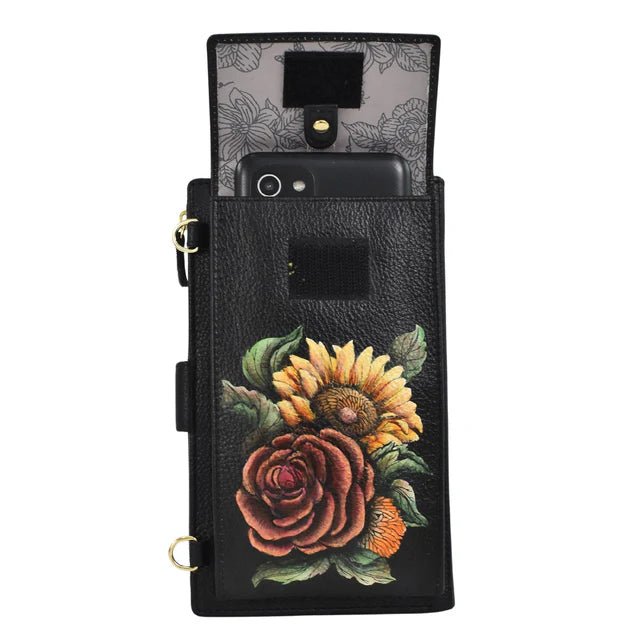 Anuschka Leather Cell Phone Case & Wallet 1113-FBL - okotoks hc pharmacy