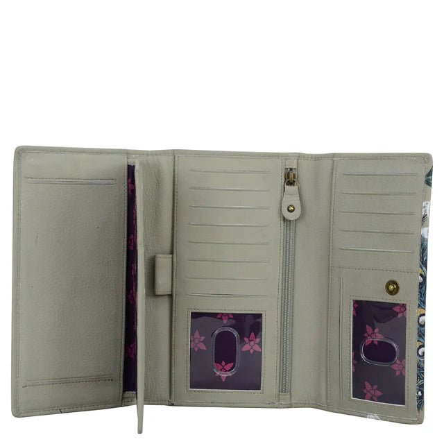 Anuschka Leather Checkbook Clutch with RFID 1153-RGP - okotoks hc pharmacy