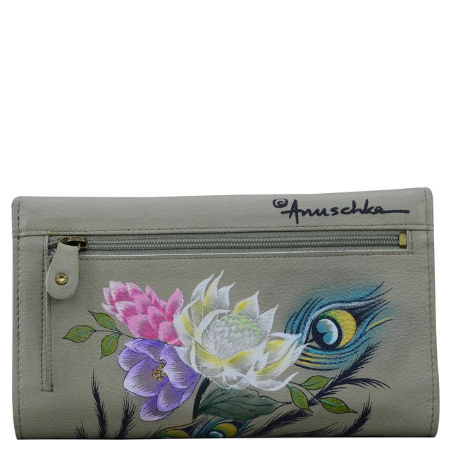 Anuschka Leather Checkbook Clutch with RFID 1153-RGP - okotoks hc pharmacy