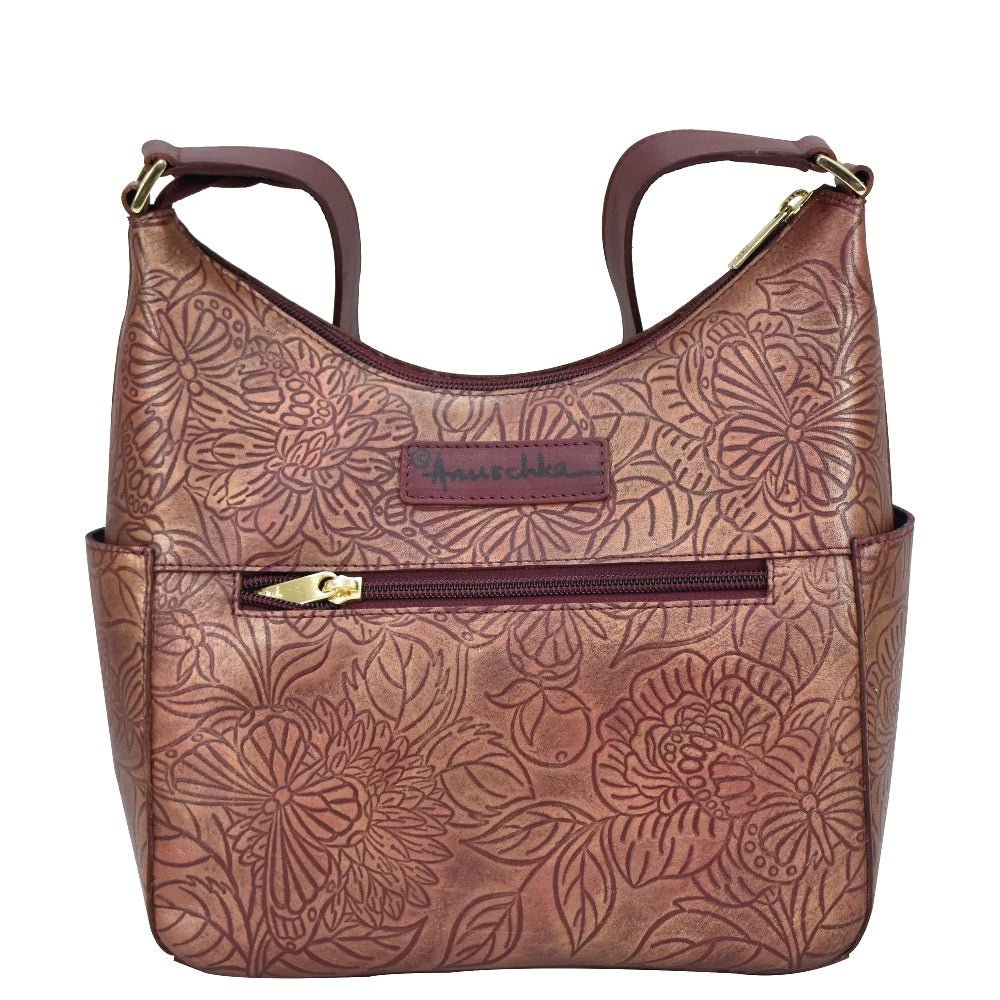 Anuschka Leather Classic Hobo With Side Pockets backview 382-TBF-WIN okotoks hc pharmacy