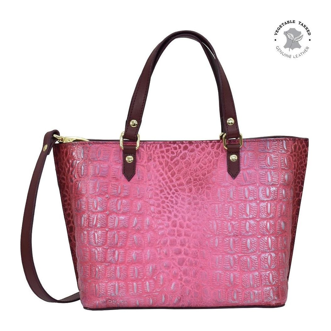Anuschka Leather Croc‑Embossed Medium Tote - 693 - Okotoks HC Pharmacy