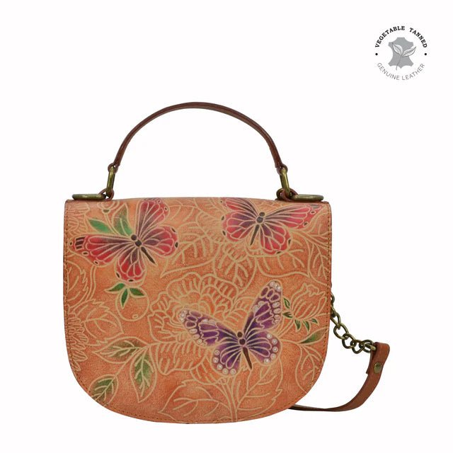 Anuschka leather handbag flap crossbody butterfly multi - Okotoks HC Pharmacy