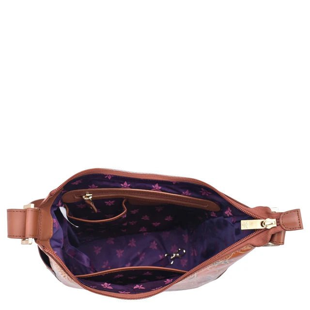 Anuschka printed leather handbag with studded side pockets - Okotoks HC Pharmacy