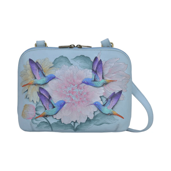 Anuschka Leather Handbag Zip Around Everyday Crossbody - 678-RBW okotoks hc pharmacy