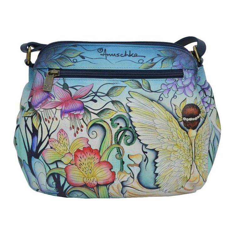 Anuschka Leather Printed Multi Compartment Medium Bag – SKU 691‑ECG - Okotoks HC Pharmacy