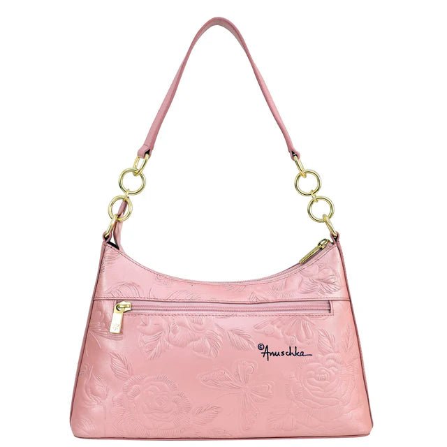 Anuschka Leather Zip-Top Shoulder Hobo 707-TLR-PLP - okotoks hc pharmacy