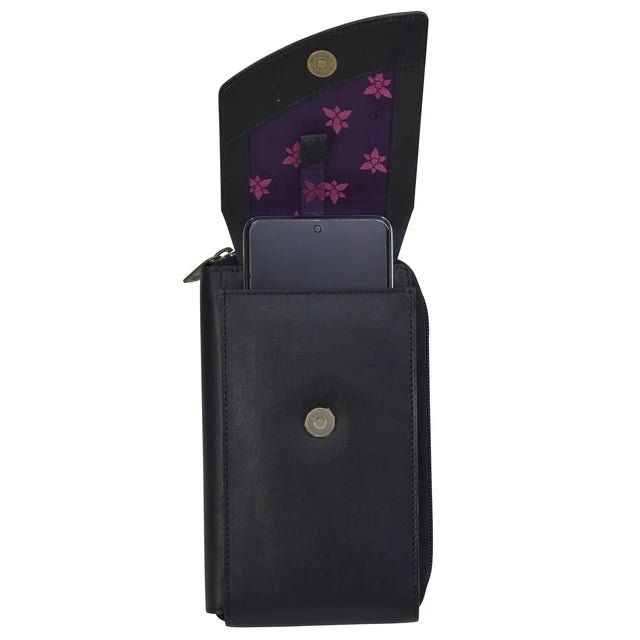 Anuschka printed leather cell phone crossbody wallet - Okotoks HC Pharmacy