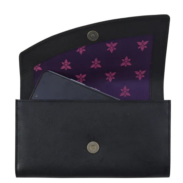 Anuschka printed leather flap wallet hummingbird black - Okotoks HC Pharmacy