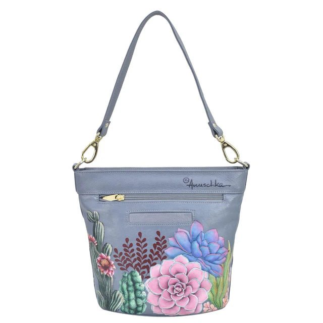 Anuschka printed leather handbag bucket boho - Okotoks HC Pharmacy