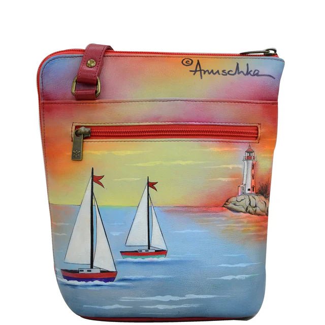 Anuschka printed leather handbag crossbody lighthouse - Okotoks HC Pharmacy