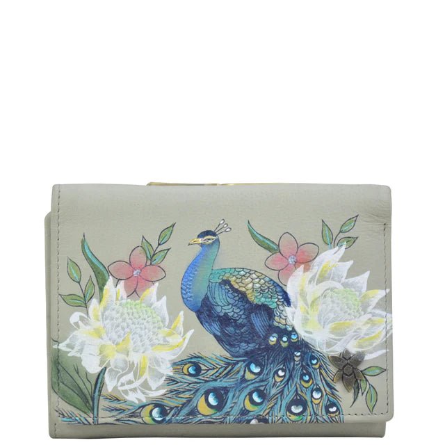 Anuschka printed leather wallet peacock - Okotoks HC Pharmacy
