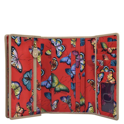 Anuschka wallet nylon red butterfly - Okotoks HC Pharmacy