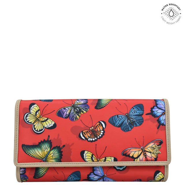 Anuschka wallet nylon red butterfly - Okotoks HC Pharmacy