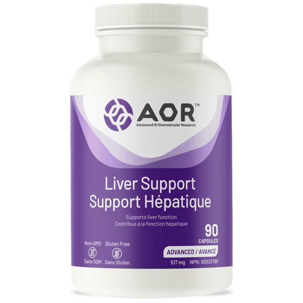 AOR Liver Support supplement bottle on a white background - okotoks hc pharmacy