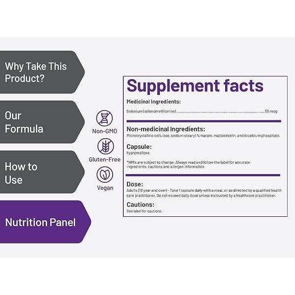 Supplement facts label with product details on a white background - okotoks hc pharmacy