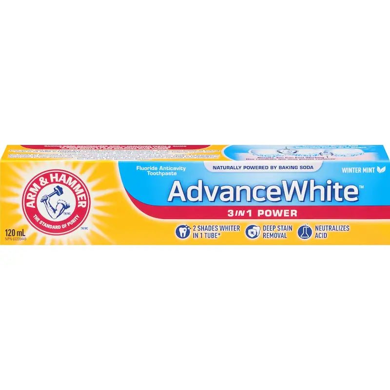 Arm & Hammer Advance White 3 in 1 Power Toothpaste - okotoks hc pharmacy